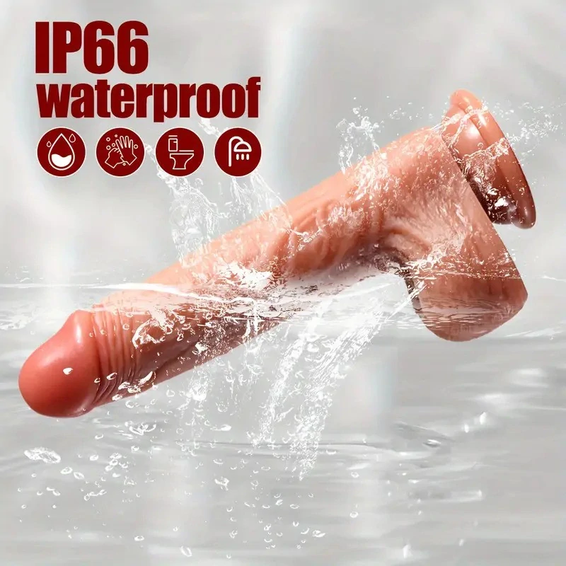 Vyhřívané dildo 22cm s dálkovým ovládáním